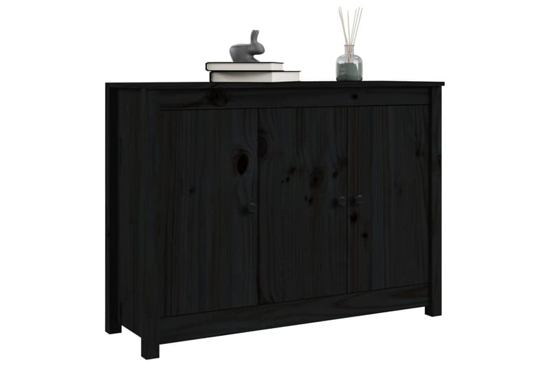 beBasic skænk 100x35x74 cm massivt fyrretræ sort - Sort - Opbevaring - Opbevaringsmøbler - Skænke & sideboards
