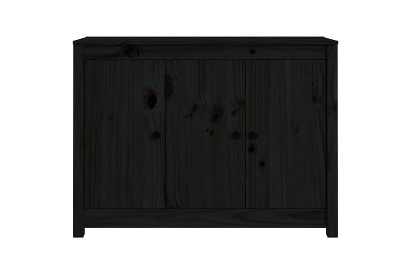 beBasic skænk 100x35x74 cm massivt fyrretræ sort - Sort - Skænke & sideboards