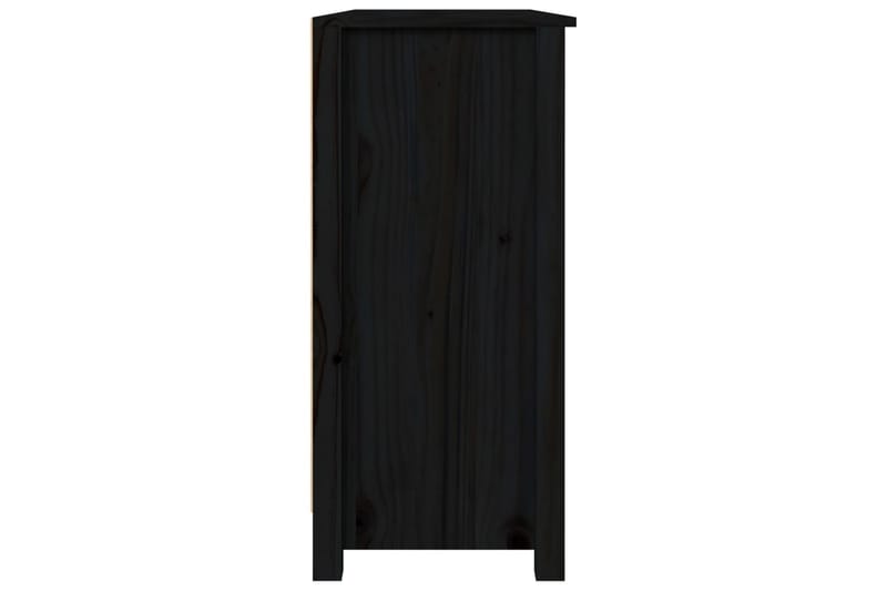 beBasic skænk 100x35x74 cm massivt fyrretræ sort - Sort - Opbevaring - Opbevaringsmøbler - Skænke & sideboards