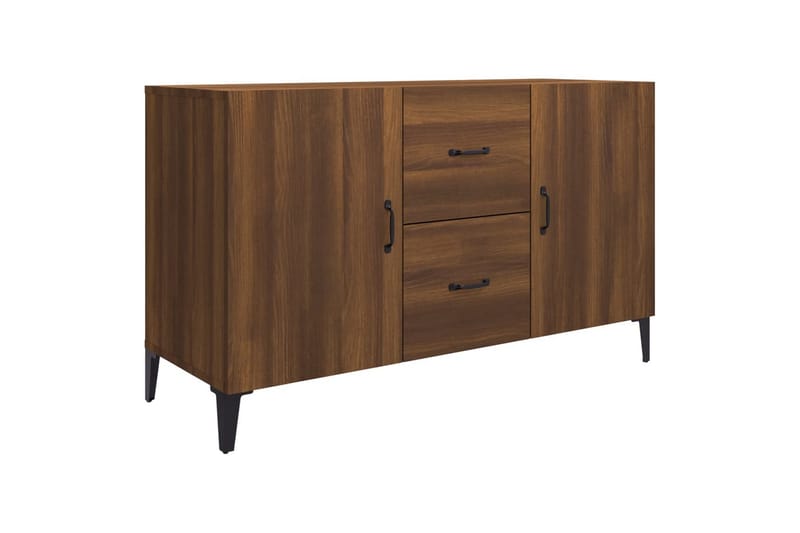 beBasic skænk 100x36x60 cm konstrueret træ brun egetræsfarve - Brun - Skænke & sideboards