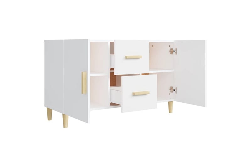 beBasic skænk 100x36x60 cm konstrueret træ hvid - Hvid - Opbevaring - Opbevaringsmøbler - Skænke & sideboards