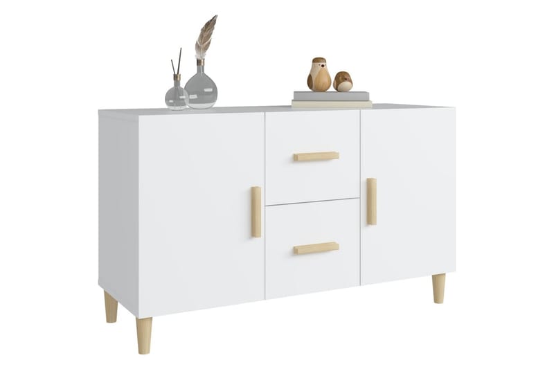 beBasic skænk 100x36x60 cm konstrueret træ hvid - Hvid - Opbevaring - Opbevaringsmøbler - Skænke & sideboards