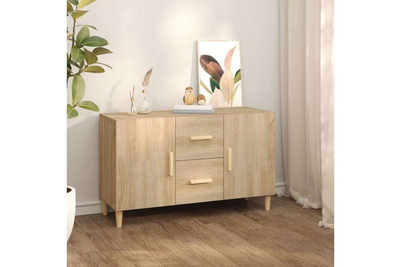beBasic skænk 100x36x60 cm konstrueret træ sonoma-eg - Brun - Opbevaring - Opbevaringsmøbler - Skænke & sideboards