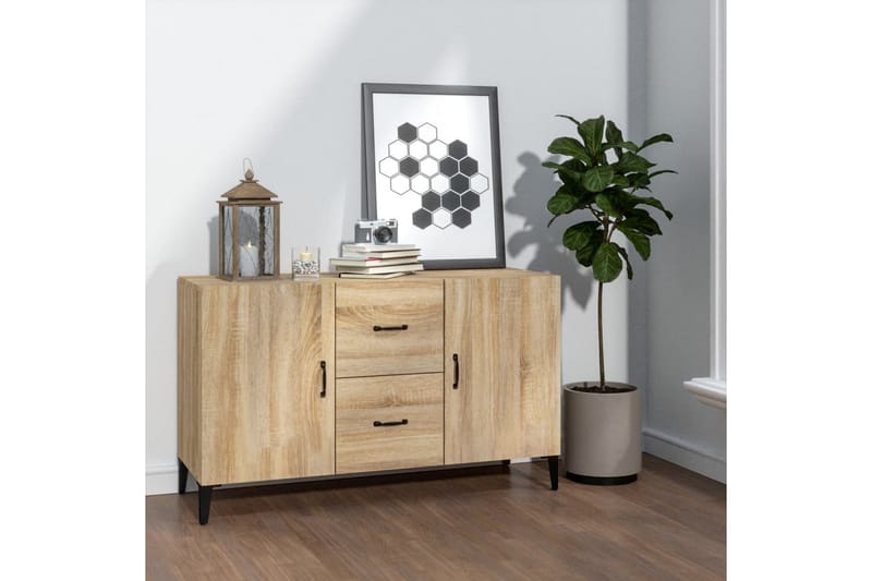 beBasic skænk 100x36x60 cm konstrueret træ sonoma-eg - Brun - Opbevaring - Opbevaringsmøbler - Skænke & sideboards