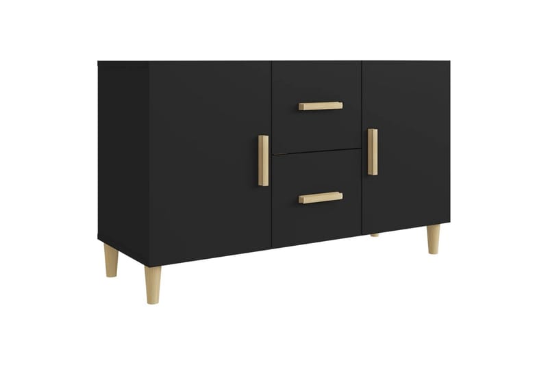 beBasic skænk 100x36x60 cm konstrueret træ sort - Sort - Skænke & sideboards