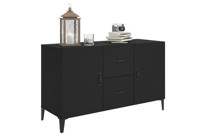 beBasic skænk 100x36x60 cm konstrueret træ sort - Sort - Skænke & sideboards