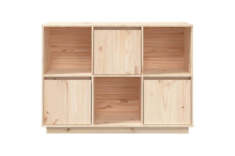 beBasic skænk 110,5x35x80 cm massivt fyrretræ - Brun - Skænke & sideboards