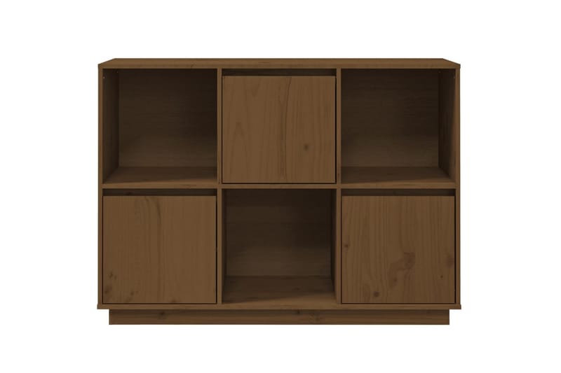 beBasic skænk 110,5x35x80 cm massivt fyrretræ gyldenbrun - Brun - Skænke & sideboards