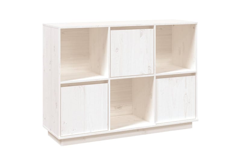 beBasic skænk 110,5x35x80 cm massivt fyrretræ hvid - Hvid - Opbevaring - Opbevaringsmøbler - Skænke & sideboards