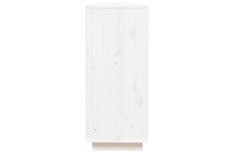 beBasic skænk 110,5x35x80 cm massivt fyrretræ hvid - Hvid - Skænke & sideboards