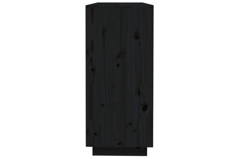 beBasic skænk 110,5x35x80 cm massivt fyrretræ sort - Sort - Skænke & sideboards