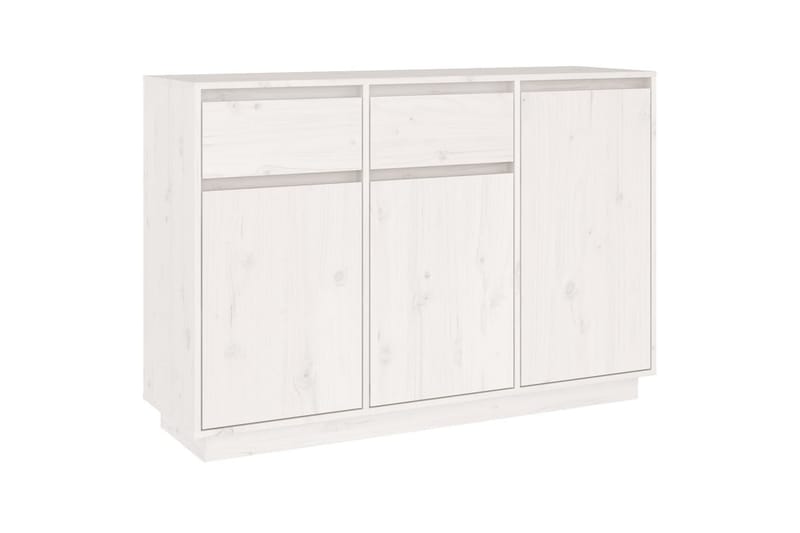 beBasic skænk 110x34x75 cm massivt fyrretræ hvid - Hvid - Skænke & sideboards