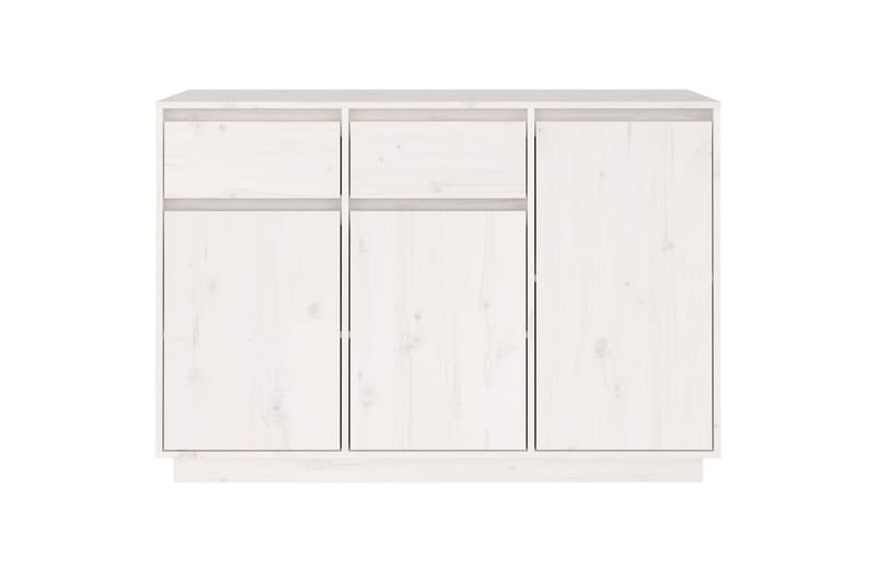 beBasic skænk 110x34x75 cm massivt fyrretræ hvid - Hvid - Skænke & sideboards