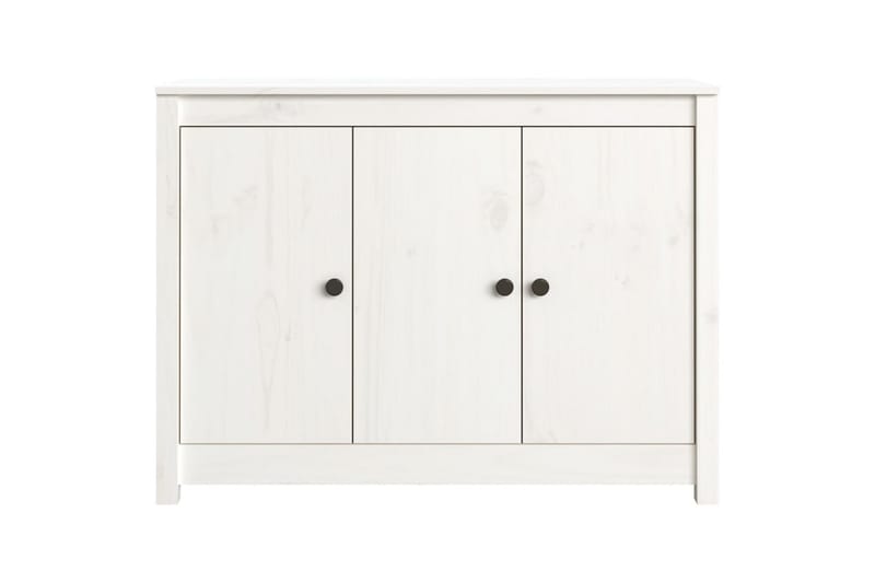 beBasic skænk 110x35x74 cm massivt fyrretræ hvid - Hvid - Skænke & sideboards