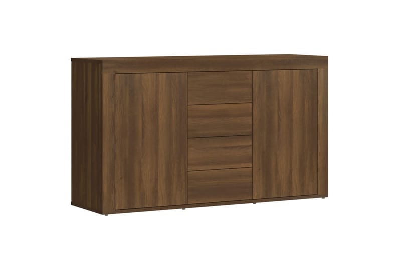 beBasic skænk 120x36x69 cm konstrueret træ brun egetræsfarve - Brun - Skænke & sideboards