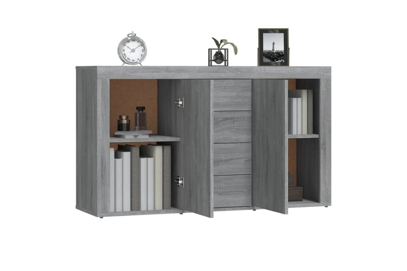beBasic skænk 120x36x69 cm konstrueret træ grå sonoma-eg - GrÃ¥ - Opbevaring - Opbevaringsmøbler - Skænke & sideboards