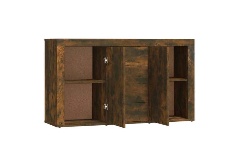 beBasic skænk 120x36x69 cm konstrueret træ røget egetræsfarve - Brun - Skænke & sideboards