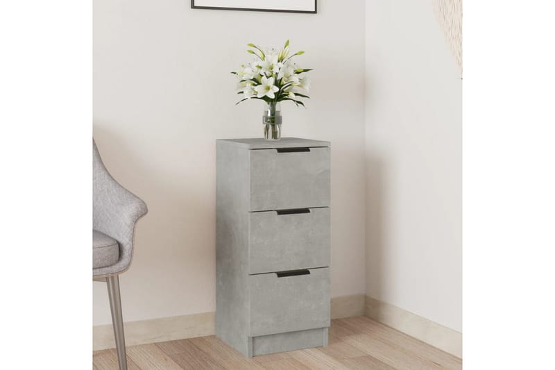 beBasic skænk 30x30x70 cm konstrueret træ betongrå - GrÃ¥ - Skænke & sideboards