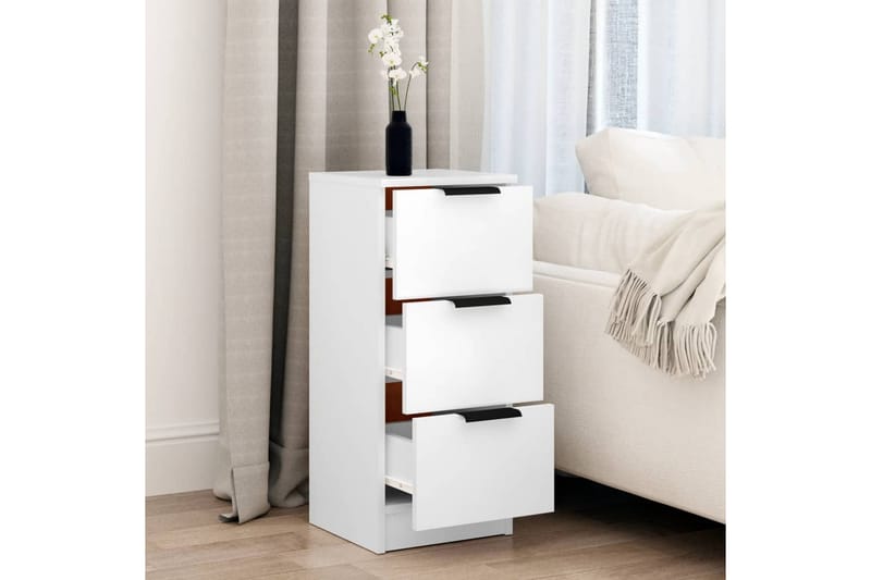 beBasic skænk 30x30x70 cm konstrueret træ hvid - Hvid - Opbevaring - Opbevaringsmøbler - Skænke & sideboards