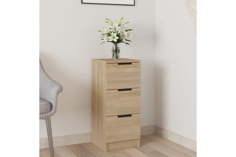 beBasic skænk 30x30x70 cm konstrueret træ sonoma-eg - Brun - Skænke & sideboards