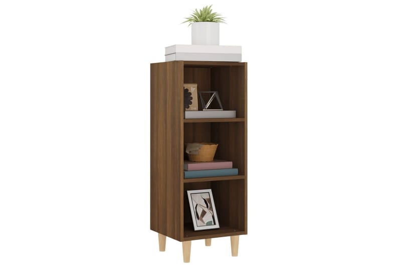 beBasic skænk 34,5x32,5x90 cm konstrueret træ brun egetræsfarve - Brun - Opbevaring - Opbevaringsmøbler - Skænke & sideboards