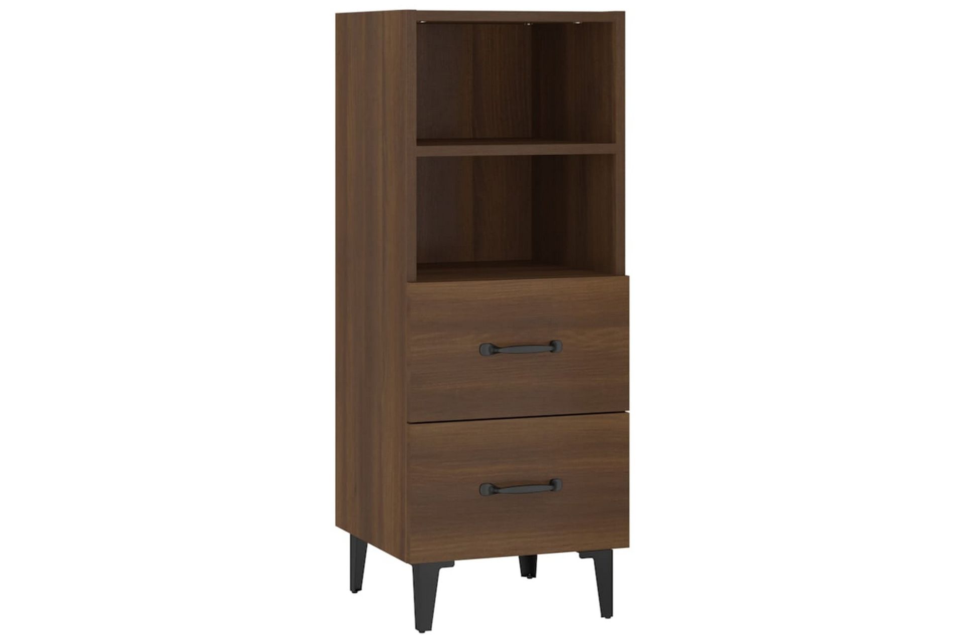 beBasic skænk 34,5x34x90 cm konstrueret træ brun egetræsfarve - Brun - Opbevaring - Opbevaringsmøbler - Skænke & sideboards
