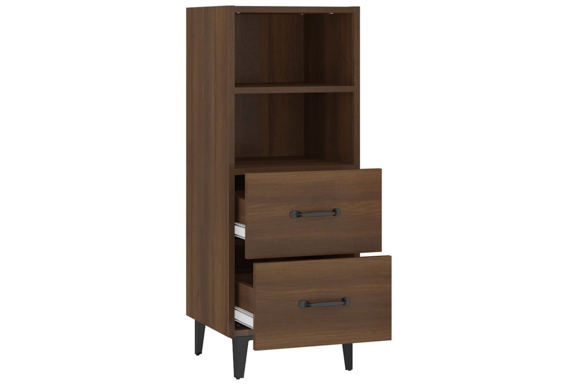 beBasic skænk 34,5x34x90 cm konstrueret træ brun egetræsfarve - Brun - Opbevaring - Opbevaringsmøbler - Skænke & sideboards