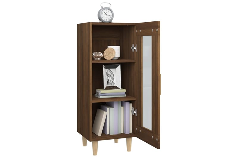 beBasic skænk 34,5x34x90 cm konstrueret træ brun egetræsfarve - Brun - Skænke & sideboards