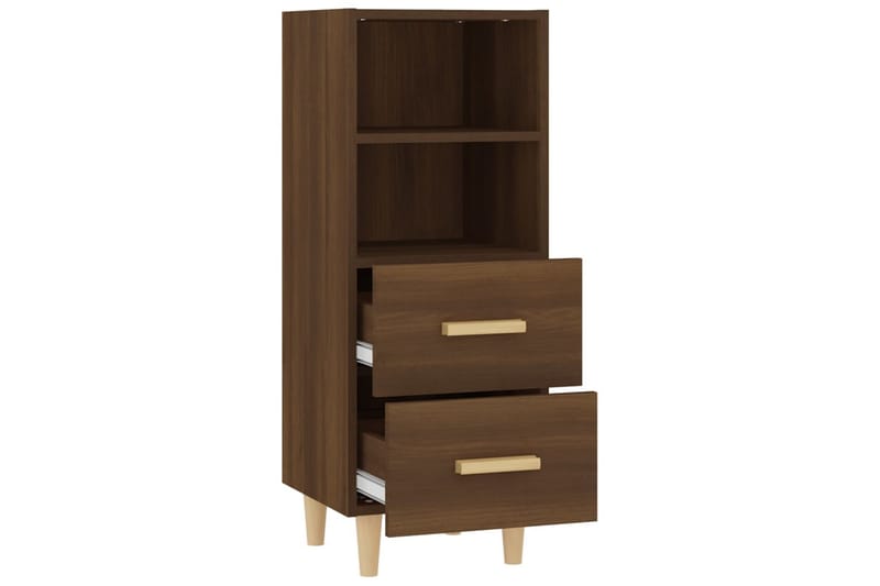 beBasic skænk 34,5x34x90 cm konstrueret træ brun egetræsfarve - Brun - Skænke & sideboards