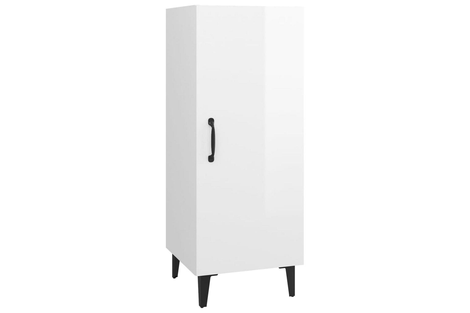 beBasic skænk 34,5x34x90 cm konstrueret træ hvid højglans - Hvid - Opbevaring - Opbevaringsmøbler - Skænke & sideboards