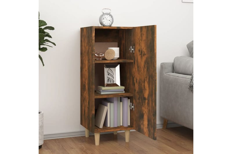 beBasic skænk 34,5x34x90 cm konstrueret træ røget egetræsfarve - Brun - Skænke & sideboards