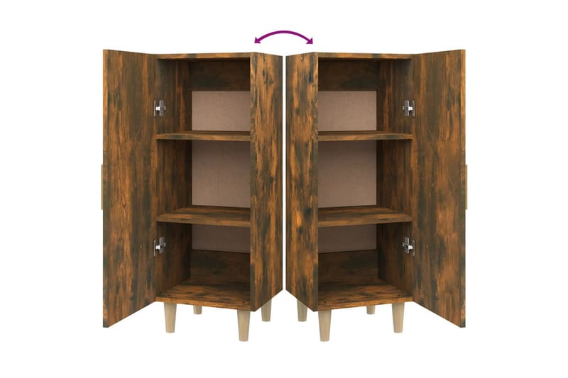 beBasic skænk 34,5x34x90 cm konstrueret træ røget egetræsfarve - Brun - Opbevaring - Opbevaringsmøbler - Skænke & sideboards