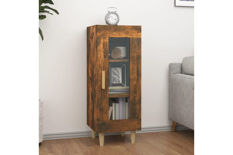 beBasic skænk 34,5x34x90 cm konstrueret træ røget egetræsfarve - Brun - Opbevaring - Opbevaringsmøbler - Skænke & sideboards