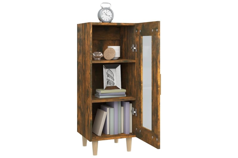 beBasic skænk 34,5x34x90 cm konstrueret træ røget egetræsfarve - Brun - Opbevaring - Opbevaringsmøbler - Skænke & sideboards