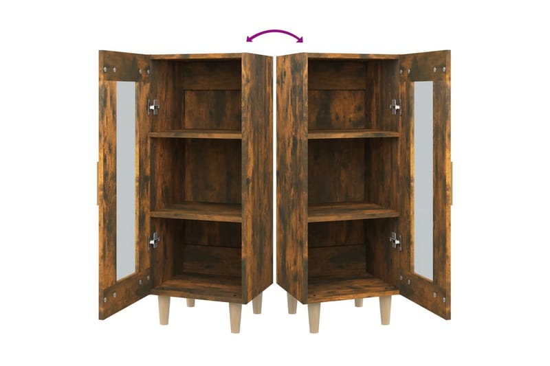 beBasic skænk 34,5x34x90 cm konstrueret træ røget egetræsfarve - Brun - Opbevaring - Opbevaringsmøbler - Skænke & sideboards