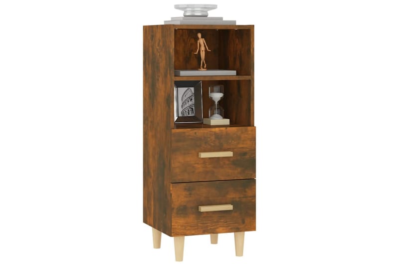 beBasic skænk 34,5x34x90 cm konstrueret træ røget egetræsfarve - Brun - Opbevaring - Opbevaringsmøbler - Skænke & sideboards