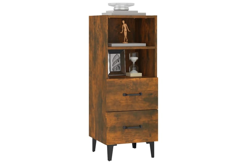 beBasic skænk 34,5x34x90 cm konstrueret træ røget egetræsfarve - Brun - Opbevaring - Opbevaringsmøbler - Skænke & sideboards