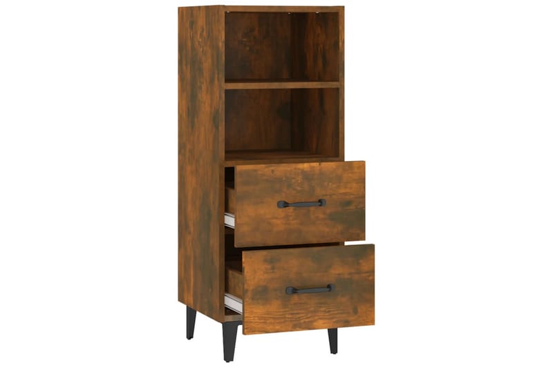 beBasic skænk 34,5x34x90 cm konstrueret træ røget egetræsfarve - Brun - Opbevaring - Opbevaringsmøbler - Skænke & sideboards