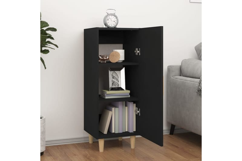 beBasic skænk 34,5x34x90 cm konstrueret træ sort - Sort - Skænke & sideboards