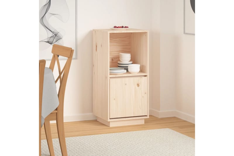 beBasic skænk 38x35x80 cm massivt fyrretræ - Brun - Skænke & sideboards