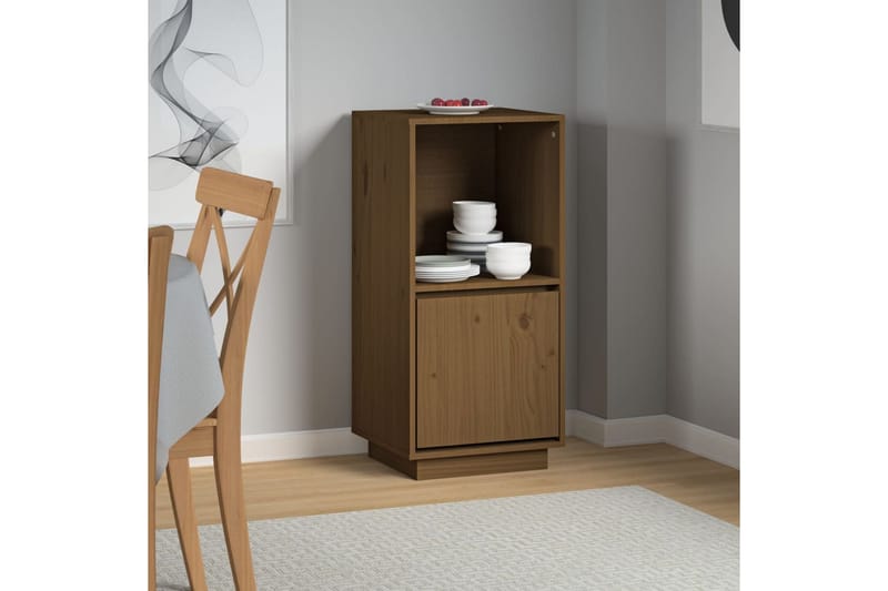 beBasic skænk 38x35x80 cm massivt fyrretræ gyldenbrun - Brun - Opbevaring - Opbevaringsmøbler - Skænke & sideboards