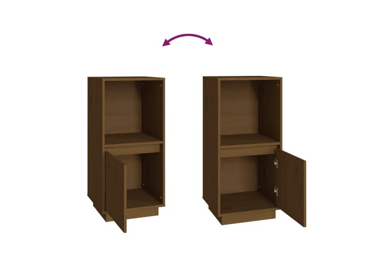 beBasic skænk 38x35x80 cm massivt fyrretræ gyldenbrun - Brun - Opbevaring - Opbevaringsmøbler - Skænke & sideboards