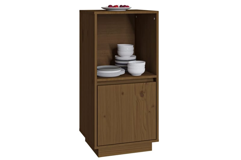 beBasic skænk 38x35x80 cm massivt fyrretræ gyldenbrun - Brun - Skænke & sideboards