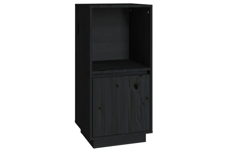 beBasic skænk 38x35x80 cm massivt fyrretræ sort - Sort - Skænke & sideboards