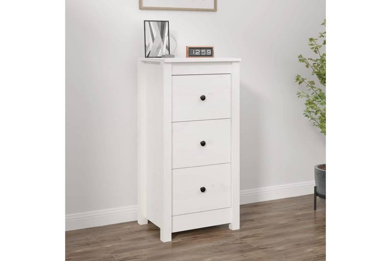 beBasic skænk 40x35x80 cm massivt fyrretræ hvid - Hvid - Opbevaring - Opbevaringsmøbler - Skænke & sideboards