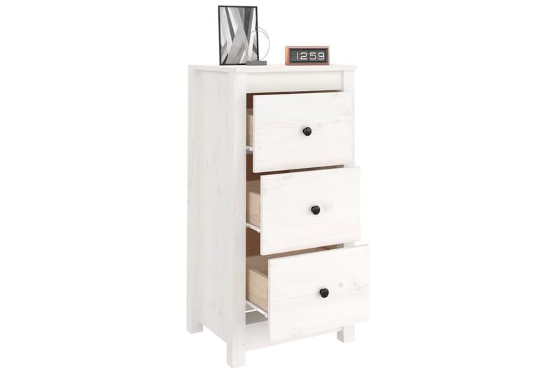 beBasic skænk 40x35x80 cm massivt fyrretræ hvid - Hvid - Opbevaring - Opbevaringsmøbler - Skænke & sideboards