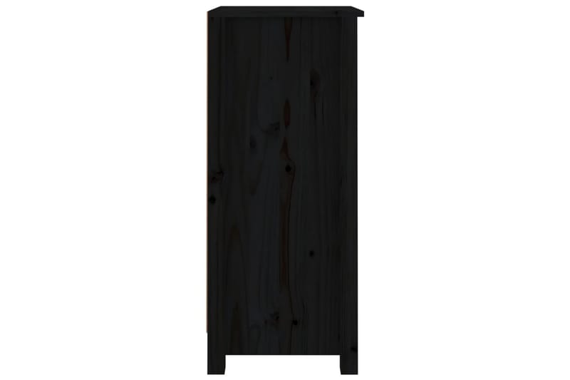 beBasic skænk 40x35x80 cm massivt fyrretræ sort - Sort - Skænke & sideboards
