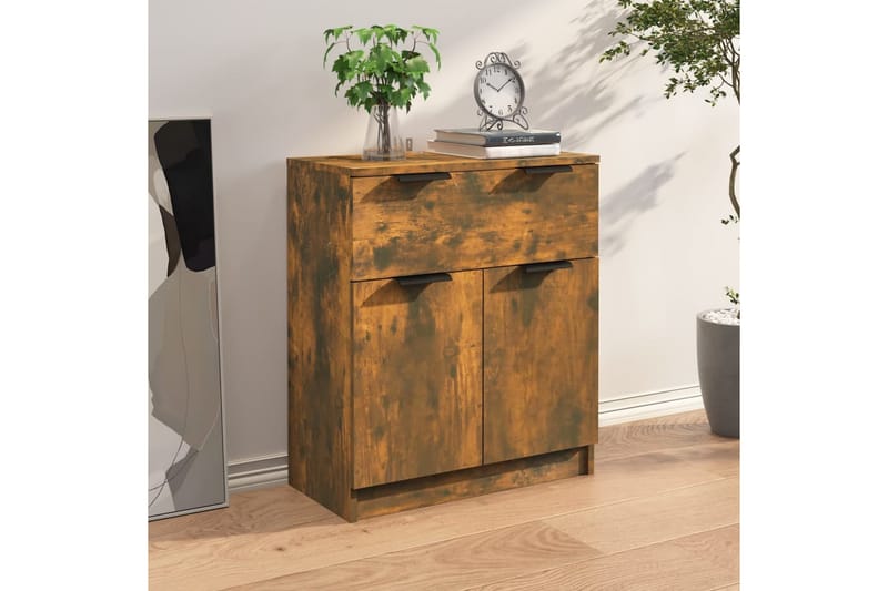 beBasic skænk 60x30x70 cm konstrueret træ røget egetræsfarve - Brun - Skænke & sideboards