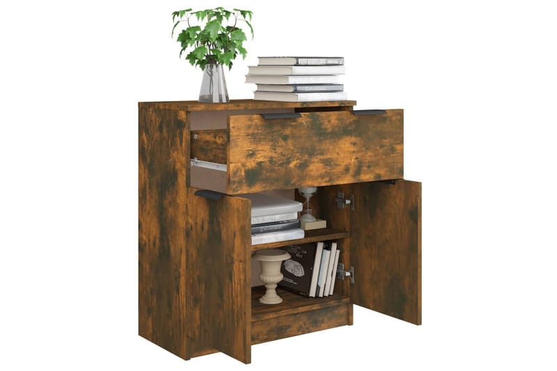 beBasic skænk 60x30x70 cm konstrueret træ røget egetræsfarve - Brun - Opbevaring - Opbevaringsmøbler - Skænke & sideboards