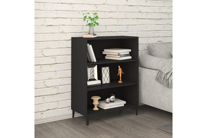 beBasic skænk 69,5x32,5x90 cm konstrueret træ sort - Sort - Skænke & sideboards